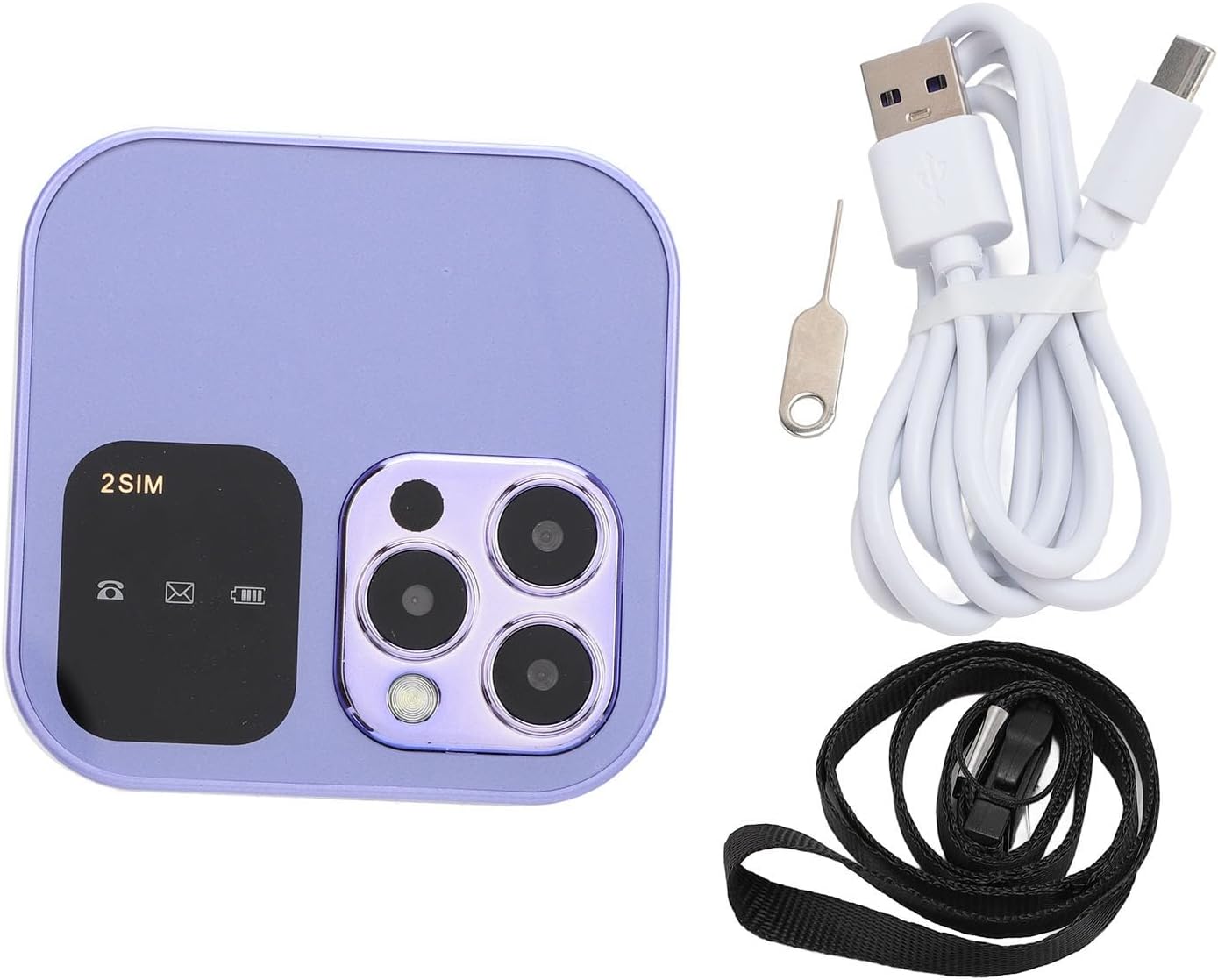 Teléfono plegable con doble pantalla  i16 Pro morada - additional image 3