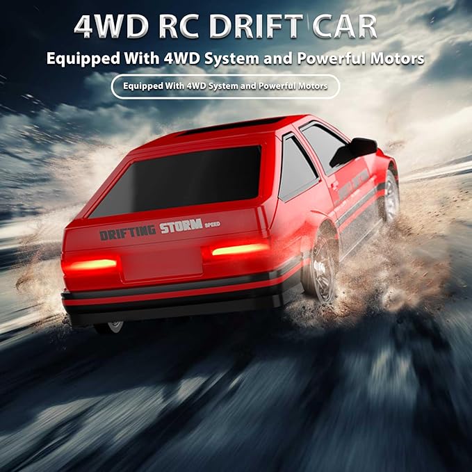 Coche teledirigido drift 1:24 RETRO ROJO - additional image 9