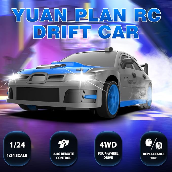 Coche teledirigido drift 1:24 SUBARU GRIS - additional image 10